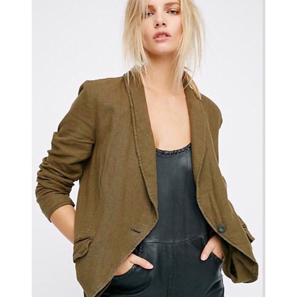 Free People Jackets & Blazers - NWOT Free People Linen Blazer